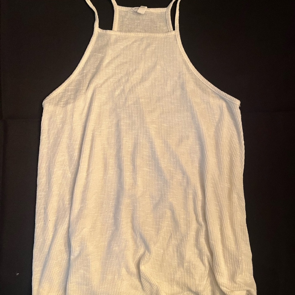Women’s White Halter Tank Top